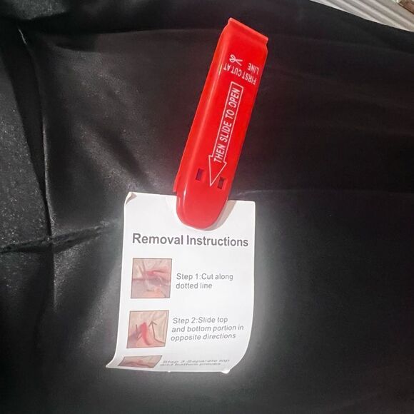 NWT Ieena for Mac Duggal Black Satin Lapel Puff Sleeve Tea Length Dress size 14 - Picture 14 of 16